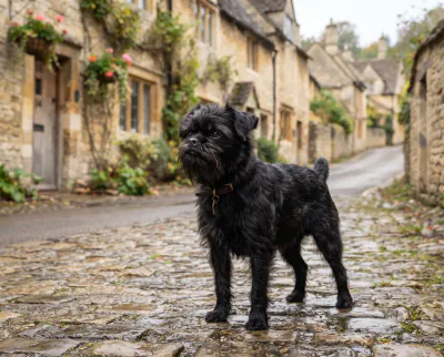 Affenpinscher in a British outdoor setting