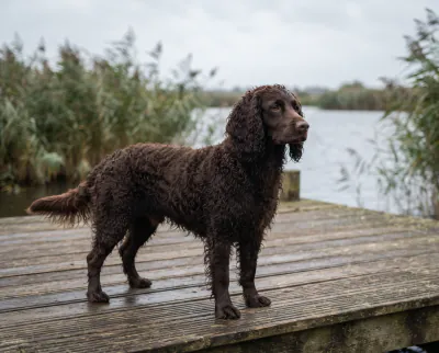 American Water Spaniel in a British outdoor setting
