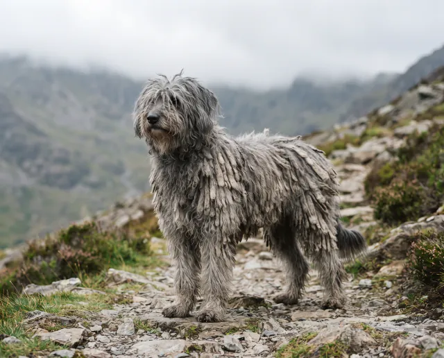 Bergamasco in a British outdoor setting