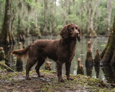 Boykin Spaniel in a British outdoor setting