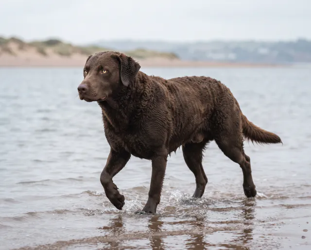 Chesapeake Bay Retriever in a British outdoor setting