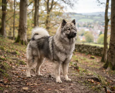 Eurasier in a British outdoor setting