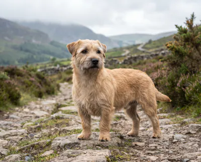 Glen of Imaal Terrier in a British outdoor setting