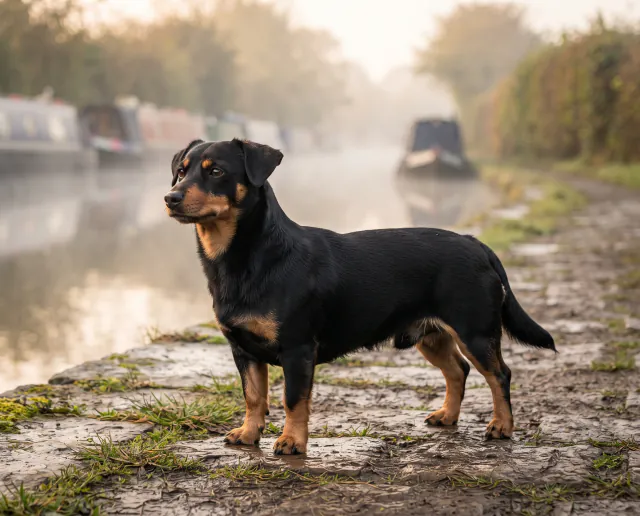 Lancashire Heeler in a British outdoor setting