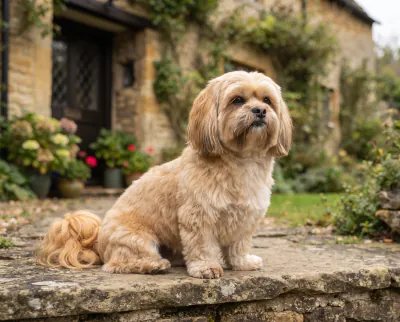 Lhasa Apso in a British outdoor setting