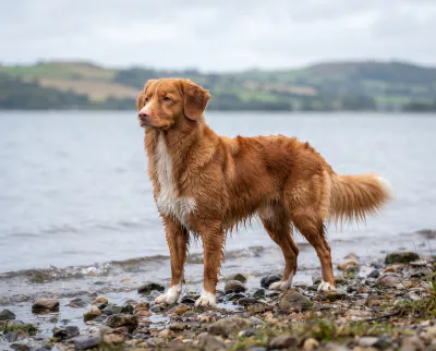 Nova Scotia Duck Tolling Retriever in a British outdoor setting