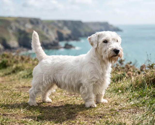 Sealyham Terrier in a British outdoor setting