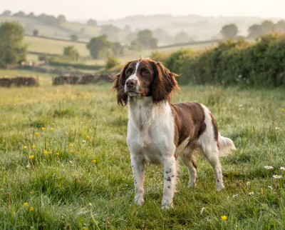 Springer Spaniel in a British outdoor setting