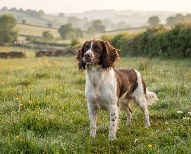 Springer Spaniel in a British outdoor setting