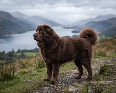 Tibetan Mastiff in a British outdoor setting