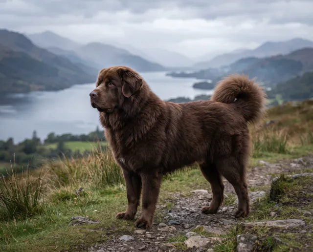 Tibetan Mastiff in a British outdoor setting