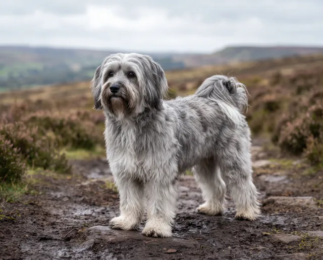 Tibetan Terrier in a British outdoor setting