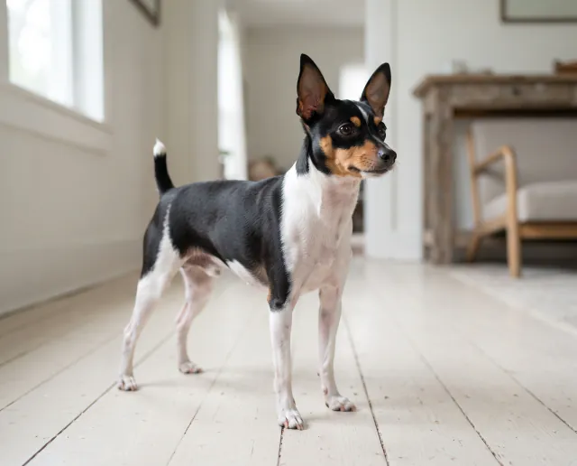 Toy Fox Terrier in a British outdoor setting