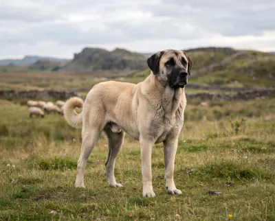 Turkish Kangal Dog in a British outdoor setting