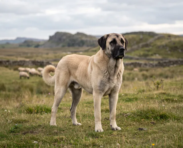 Turkish Kangal Dog in a British outdoor setting