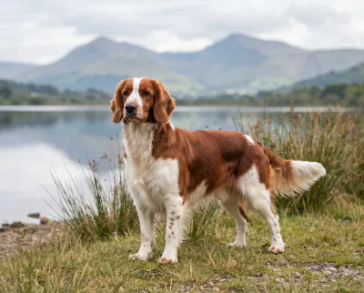 Welsh Springer Spaniel in a British outdoor setting