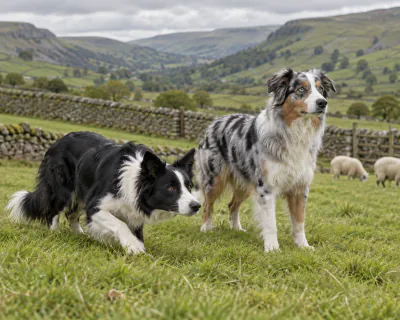 Featured image for Border Collie vs Australian Shepherd for an active household