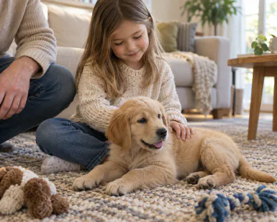 Featured image for Children and puppies: safe first weeks