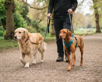 Featured image for Harness vs flat collar for dog walks