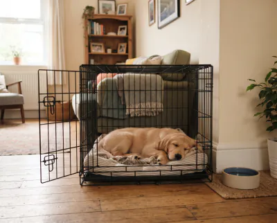 Featured image for How to crate train a puppy