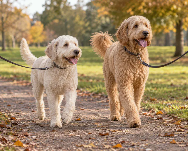Featured image for Labradoodle vs Goldendoodle, comparing two Poodle crosses honestly