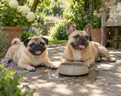 Featured image for Pug vs French Bulldog, comparing two flat-faced companion breeds