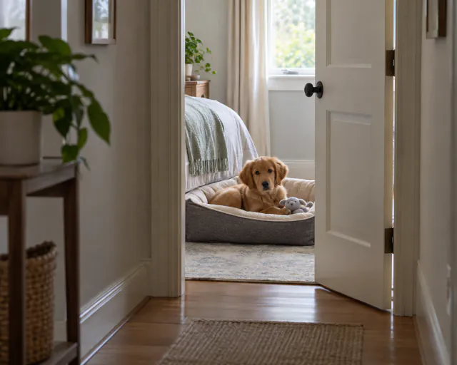Featured image for Helping a puppy get used to being alone, gradually