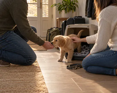 Featured image for The first 24 hours with a new puppy