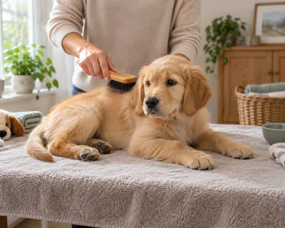 Featured image for Introducing grooming to a puppy