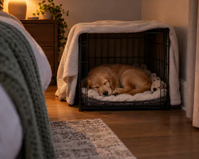 Featured image for Puppy sleep: what to expect and how to help