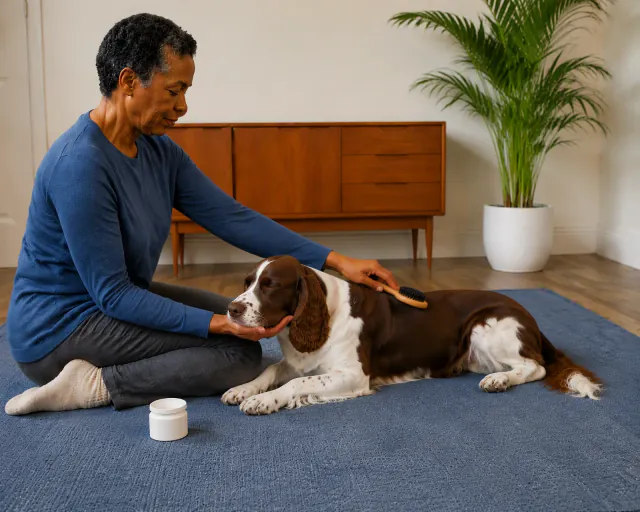 Illustration for handling for grooming