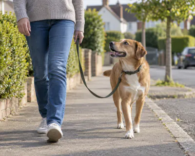 Handler and dog working at beginner training level
