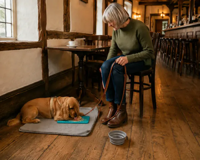 Illustration for settling in cafes and pubs